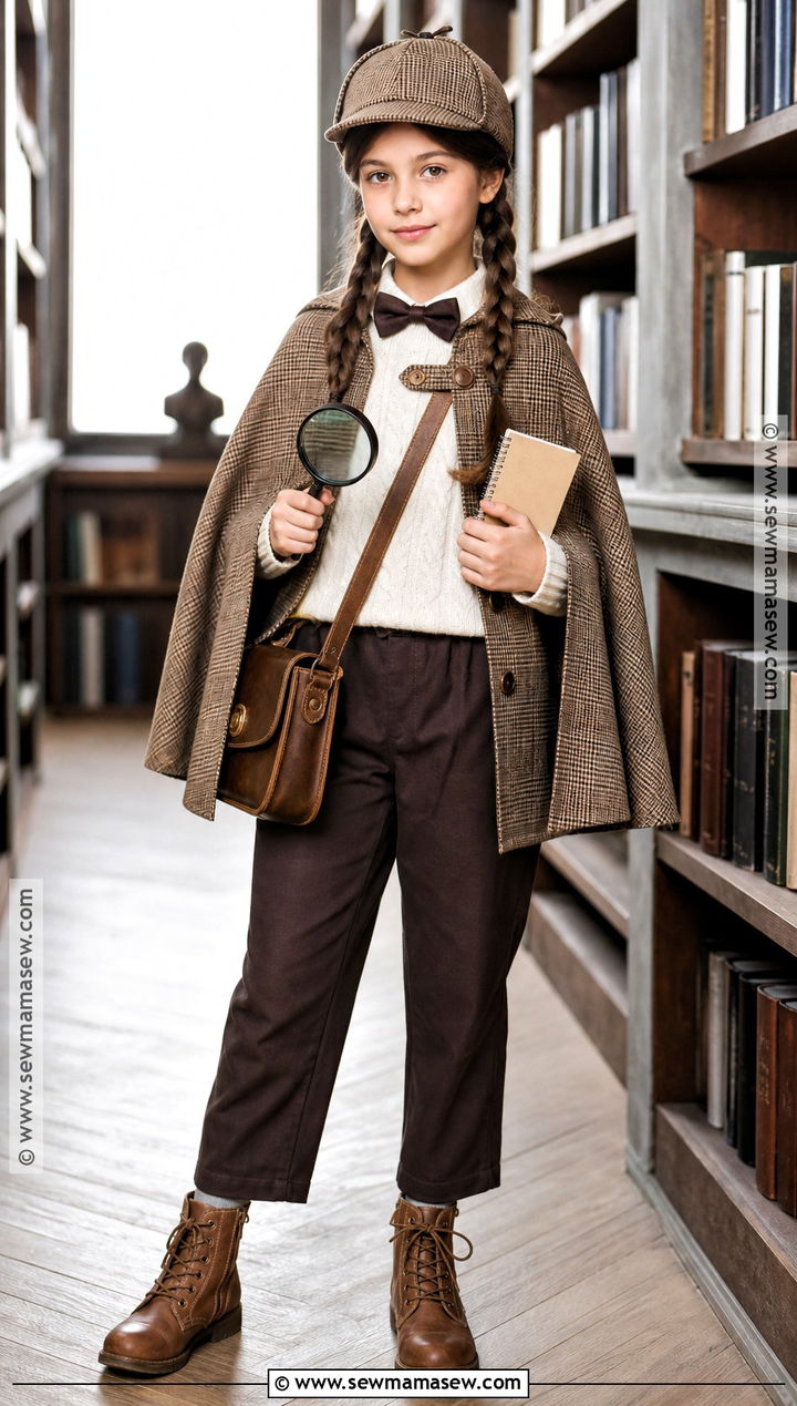 Detective Costume With Plaid Coat - 30 costume ideas for girls
