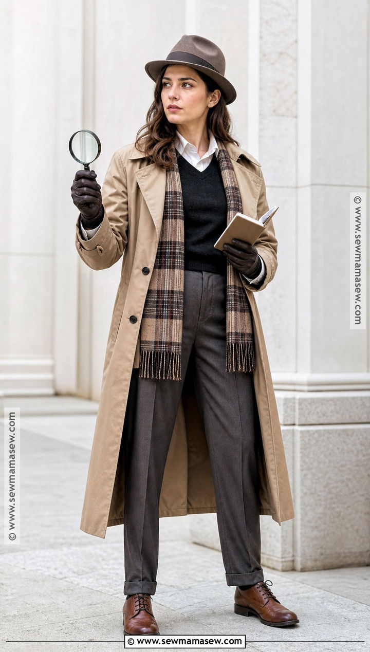 Detective Costume With Trench Coat - 30 basic costume ideas