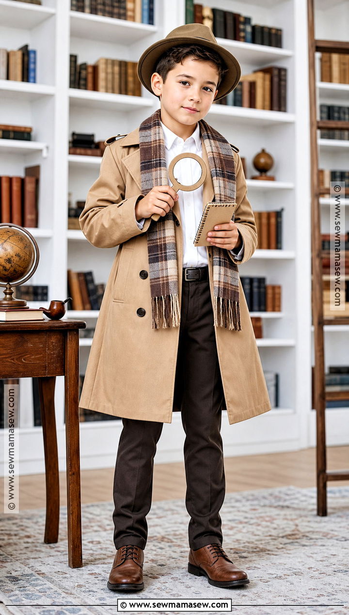 Detective Costume With Trench Coat - 30 last minute costume ideas for kids