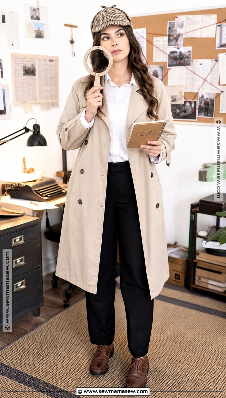 Detective Costume With Trench Coat - 30 Low Budget Halloween Costumes
