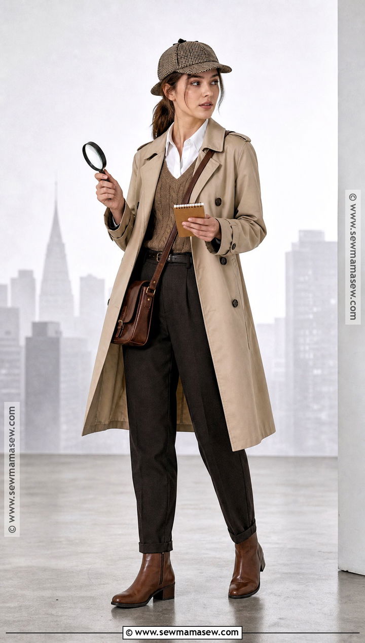 Detective Costume With Trench Coat - 30 simple halloween costume ideas