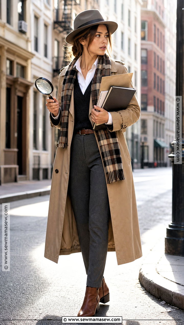 Detective Costume With Trench Coat - 40 halloween costumes last minute