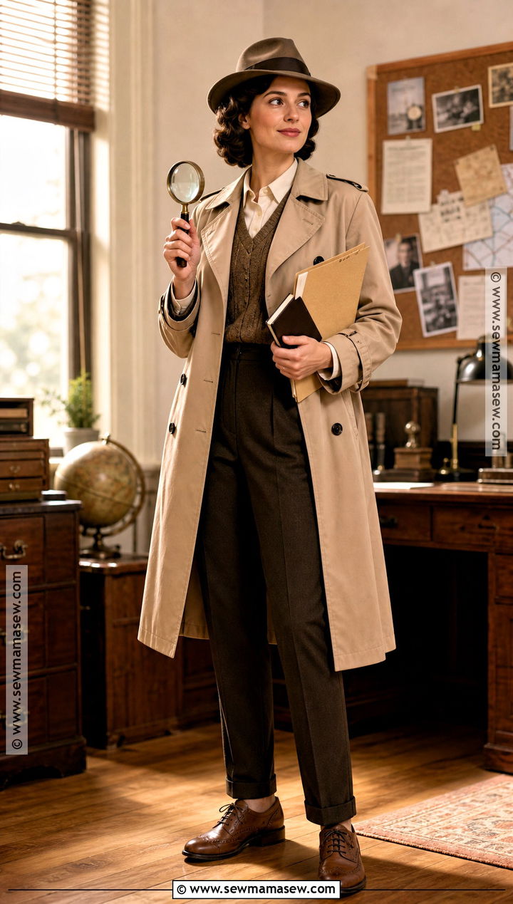 Detective Costume With Trench Coat - 45 easy last minute halloween costumes