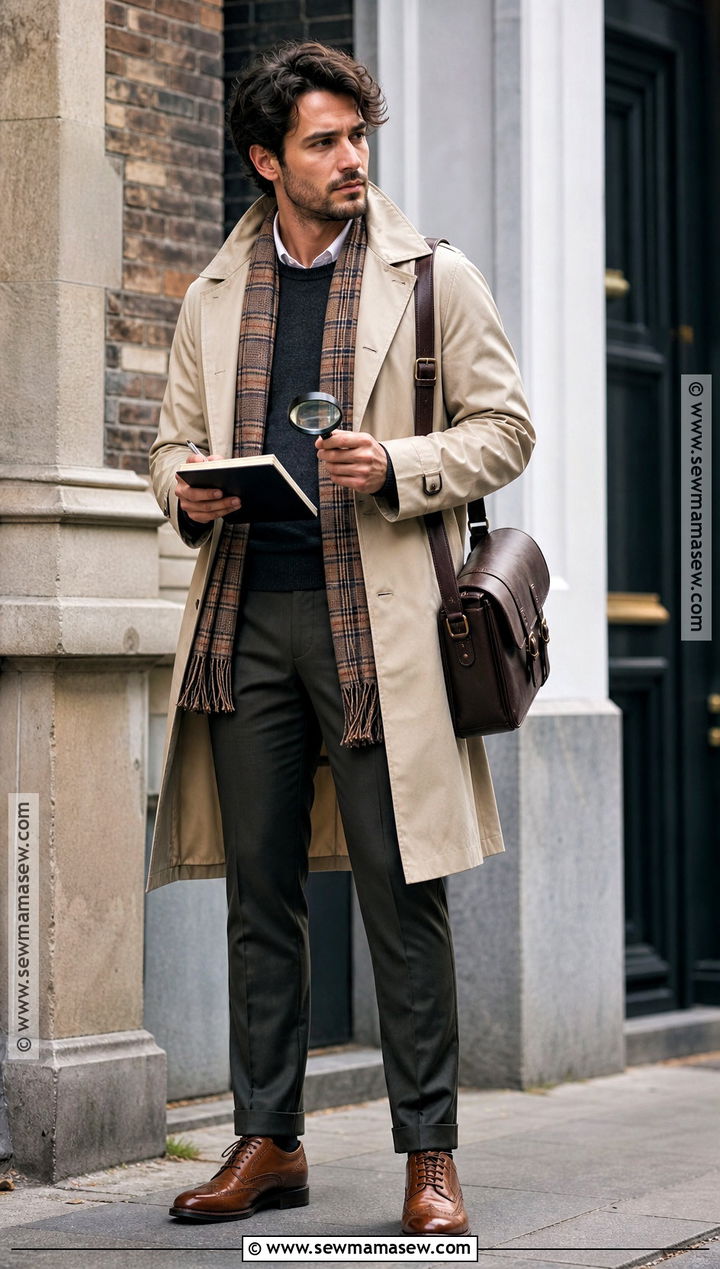 Detective Costume With Trench Coat - 30 closet costumes