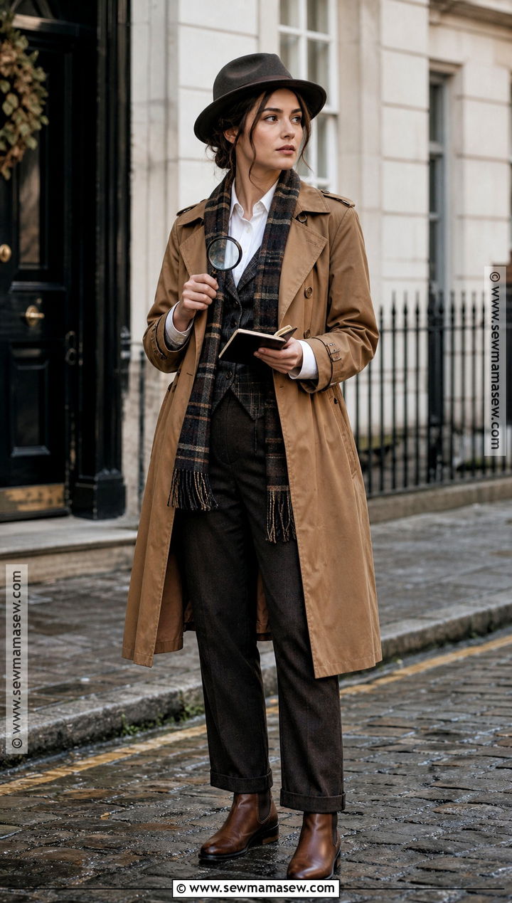 Detective Costume With Trench Coat - 30 closet costumes last minute