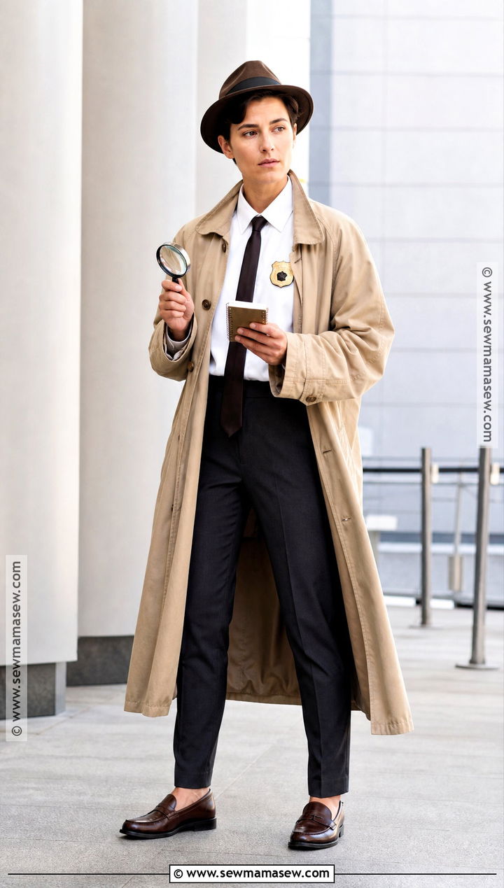 Detective Costume With Trench Coat - 30 costume ideas last minute