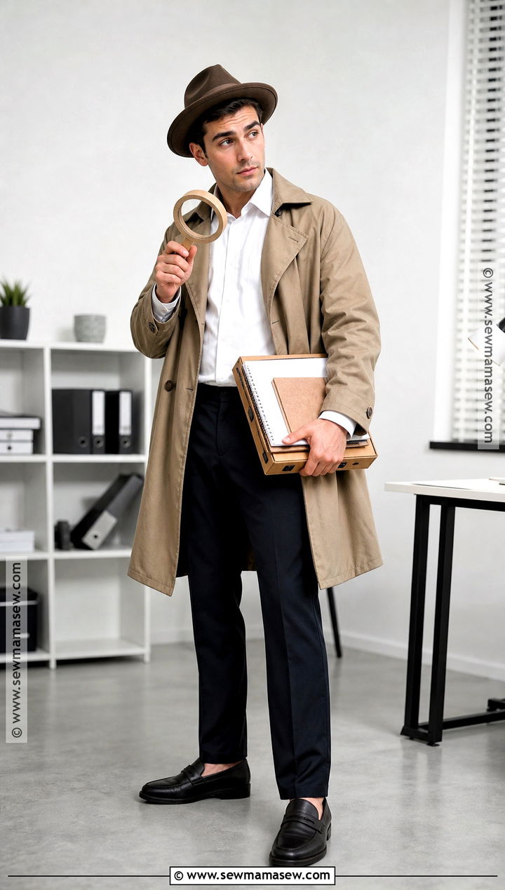 Detective Costume With Trench Coat - 30 at home costume ideas