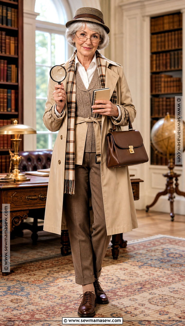 Detective Granny Costume - 30 granny dress up ideas