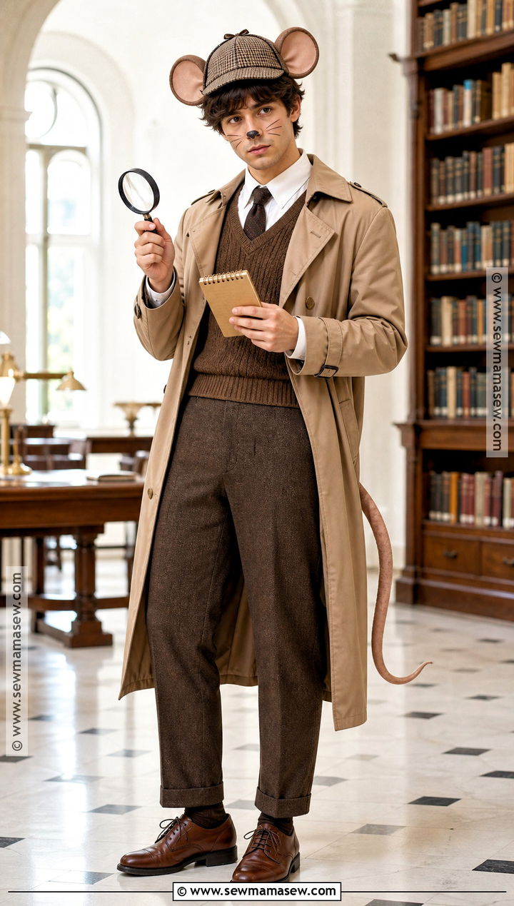 Detective Mouse Costume - 35 mouse halloween costumes