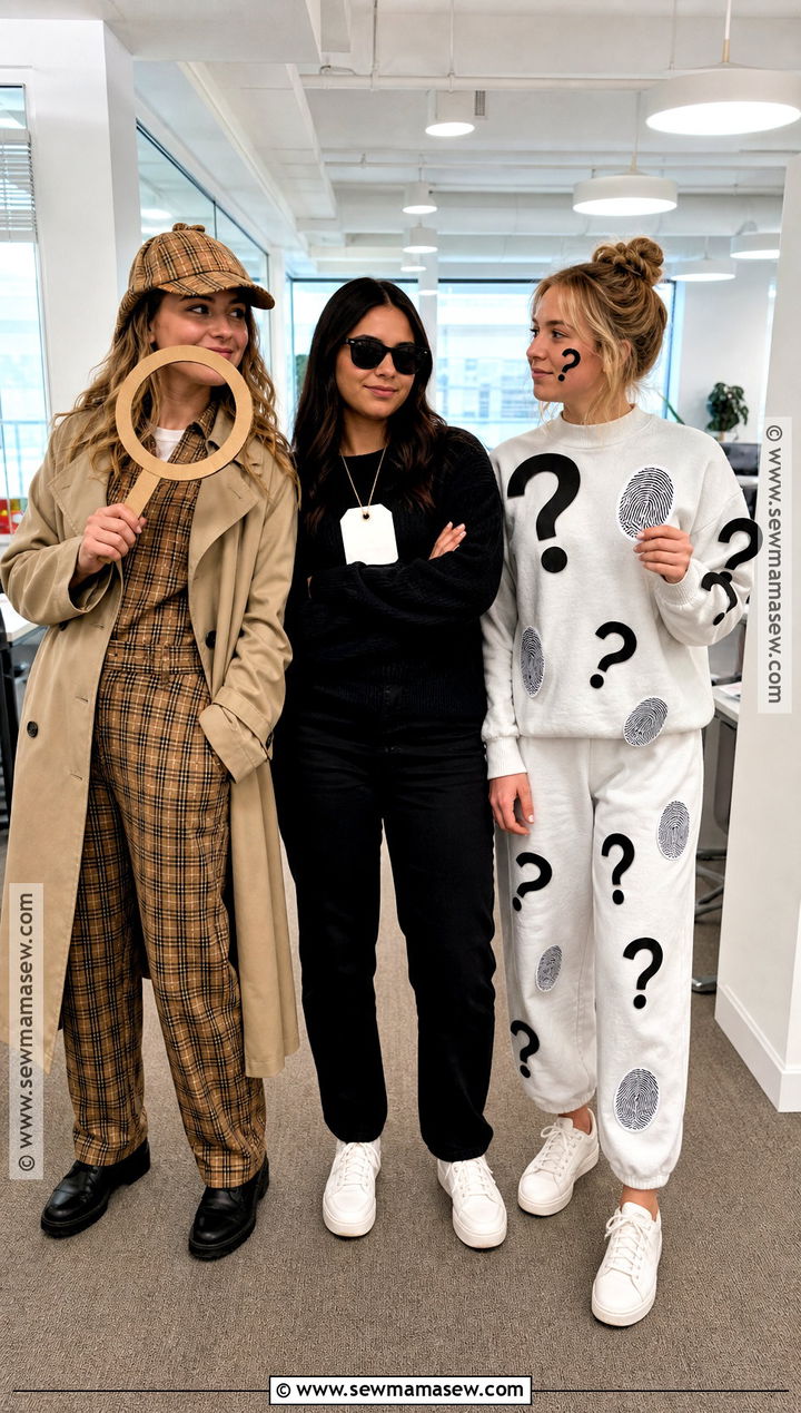 Detective Suspect And Clue Trio Costume - 30 simple trio halloween costumes