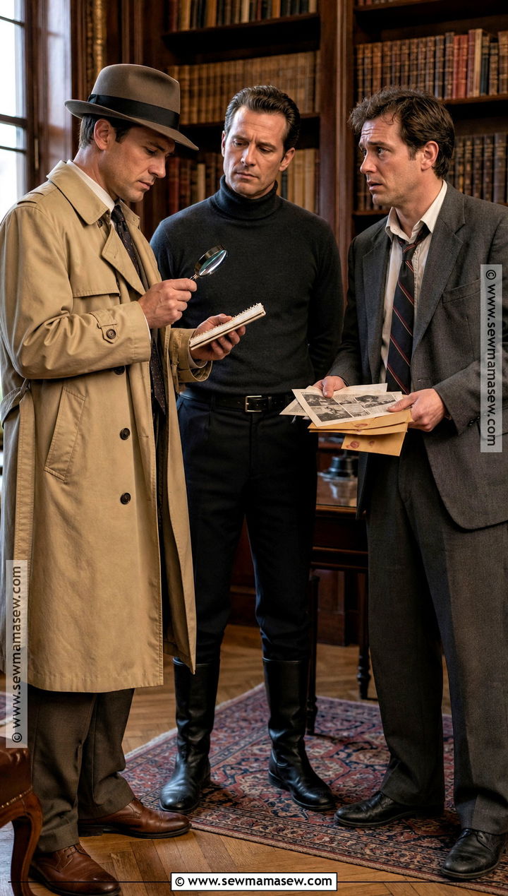 Detective Suspect And Witness Mystery Trio Costume - 30 Trio Halloween Costumes for Men
