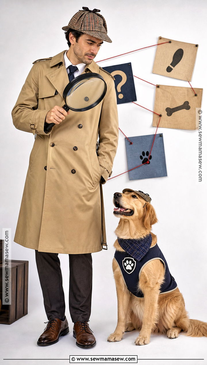 Detective and Police Dog and Owner Costume - 30 dog and owner costumes