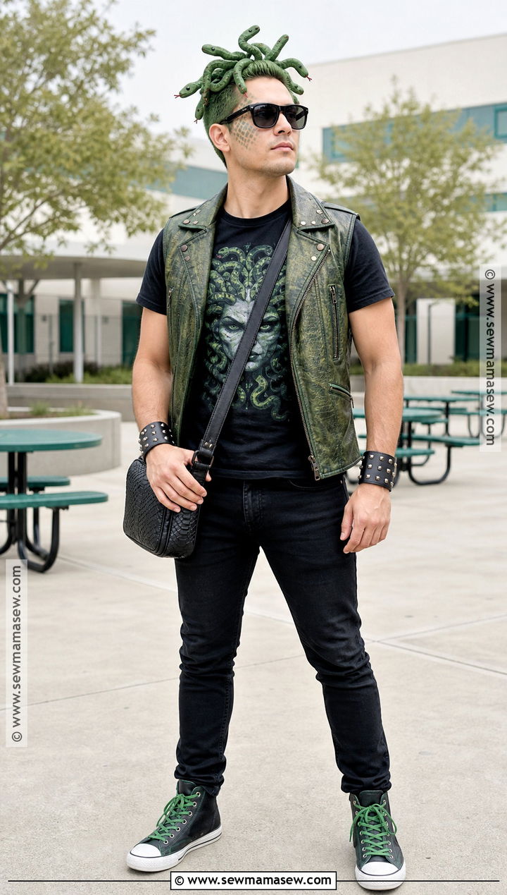 Deuce Gorgon Costume With Green Vest - 35 monster high characters costumes