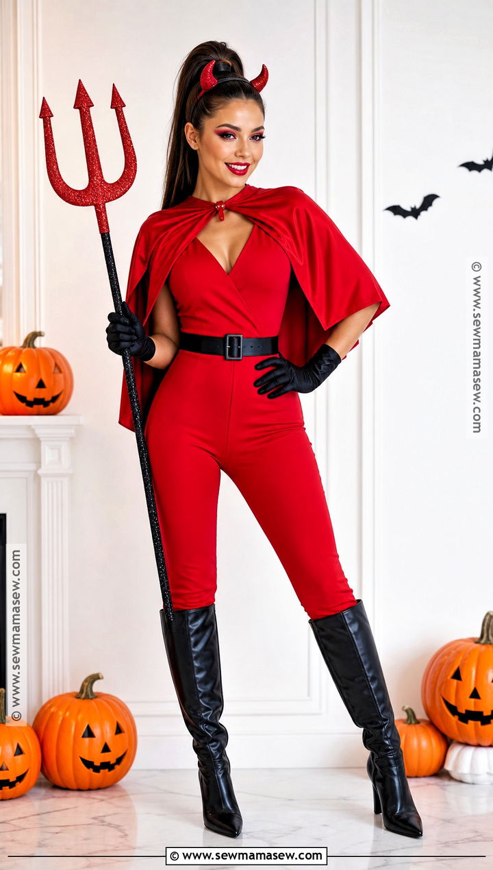 Devil Costume With Red Jumpsuit - 35 halloween costumes single