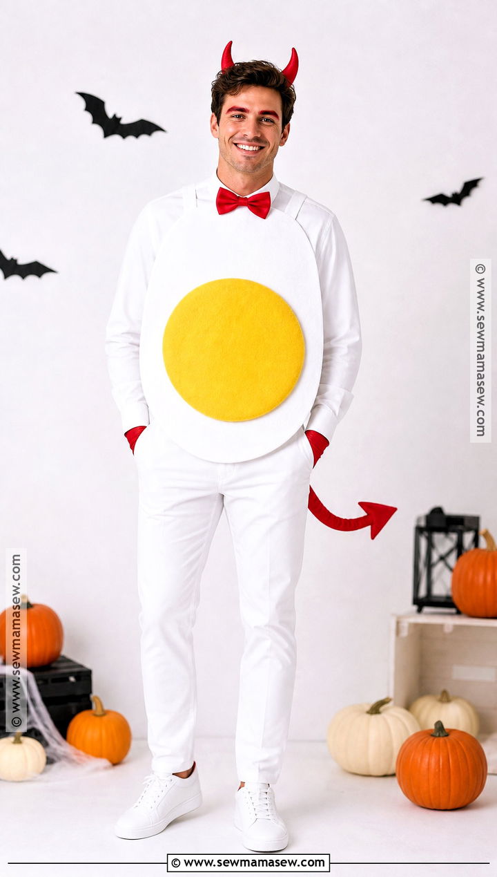 Deviled Egg Costume With White Shirt - 30 Simple Halloween Costumes for Men