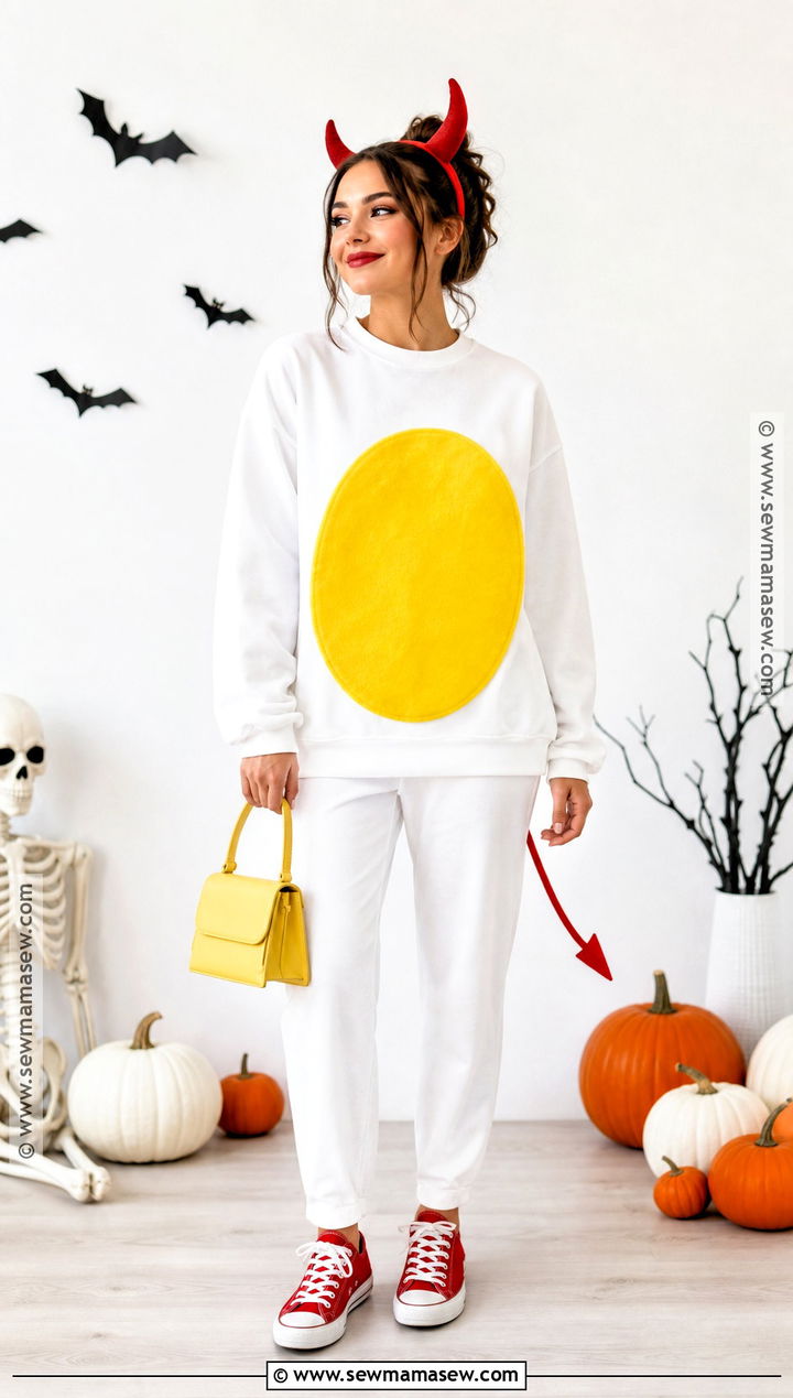 Deviled Egg Costume With White Shirt - 30 Cute And Easy Halloween Costumes