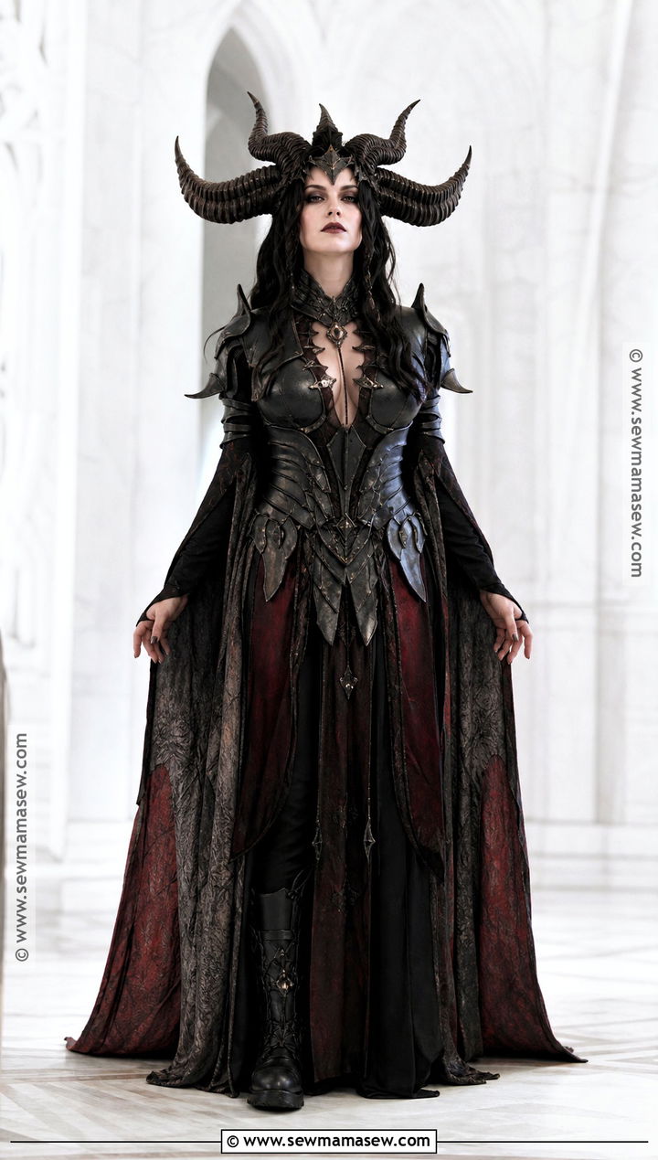 Diablo Lilith Costume With Horned Armor - 30 Lilith Costume Ideas
