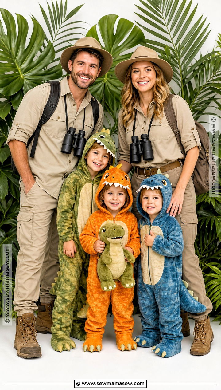 Dinosaur And Explorer Family Costume - 45 family costumes