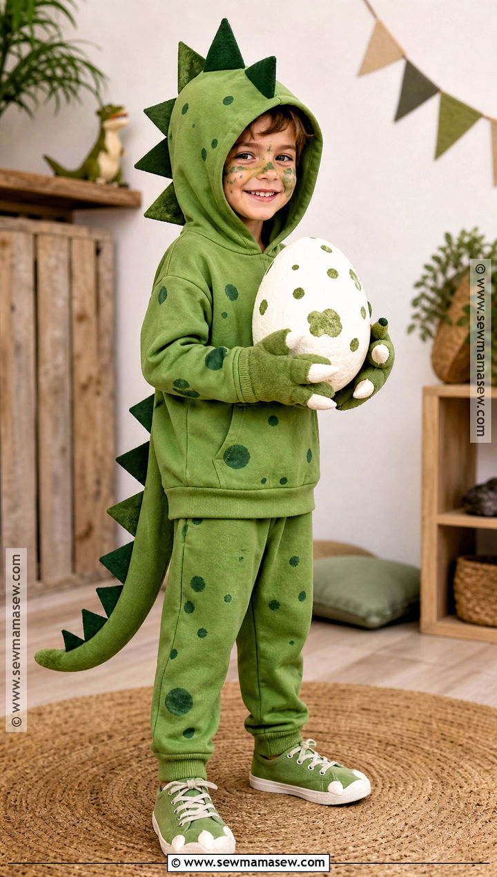 Dinosaur Costume With Green Tail - 30 costumes for kids
