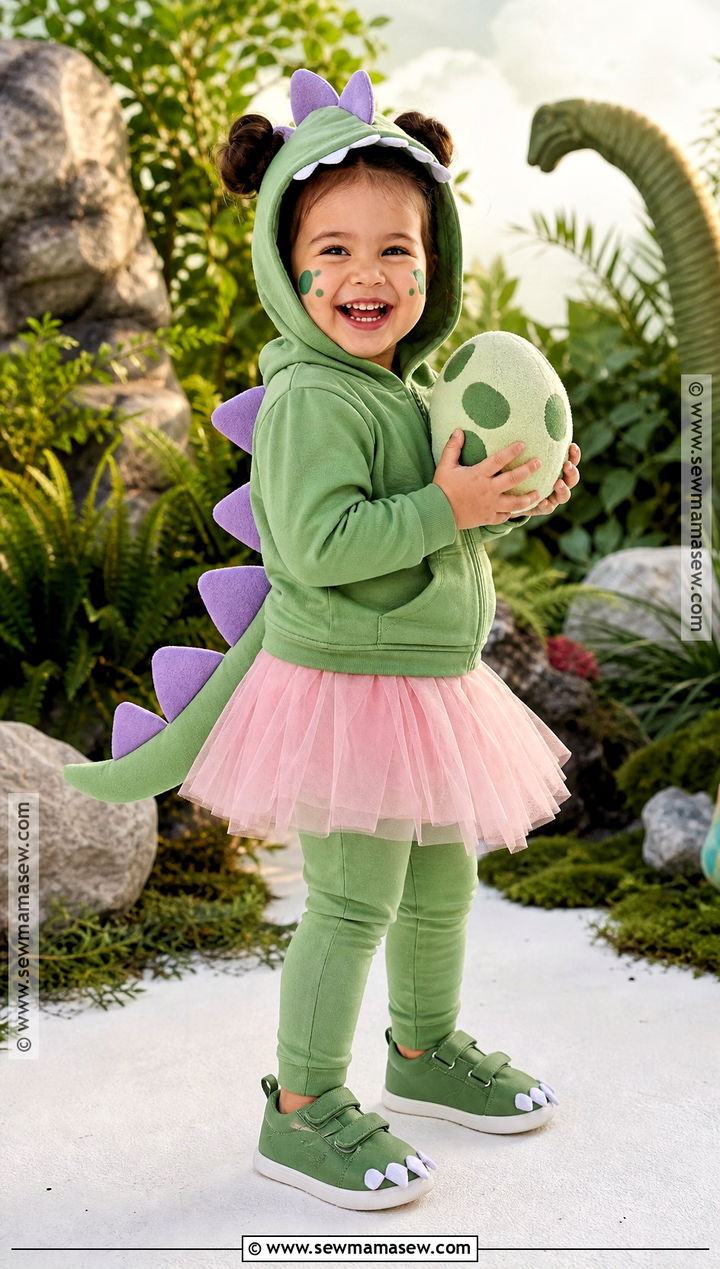 Dinosaur Costume With Tulle Skirt - 30 toddler girl costume ideas