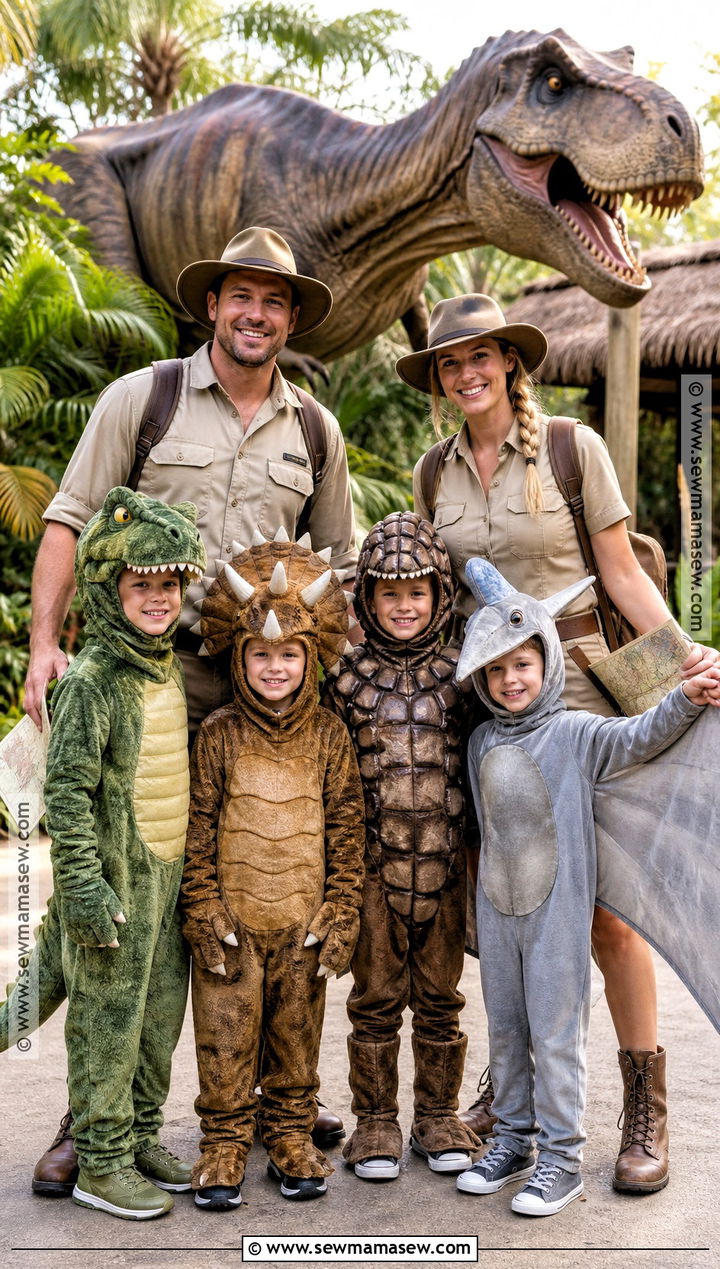 Dinosaur Park Family Costume For Six - 30 family of 6 halloween costumes