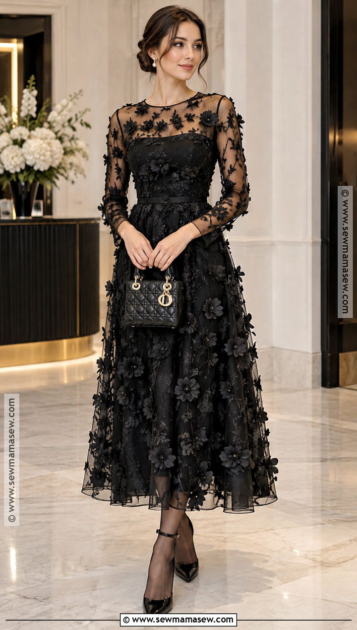 Dior Black Dress With Floral Embellishment Outfit - 15 dior fall 2026 ready to wear ideas