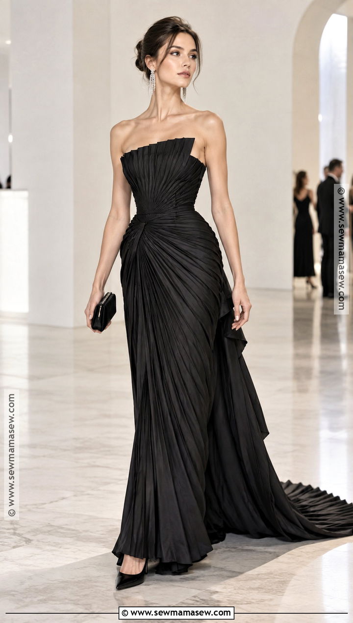 Dior Fall 2000 Black Pleated Gown Outfit - 15 dior fall 2000 ready to wear ideas