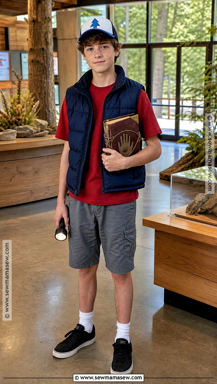 Dipper Pines Cosplay With Blue Vest - 35 Last Minute Cosplay Ideas