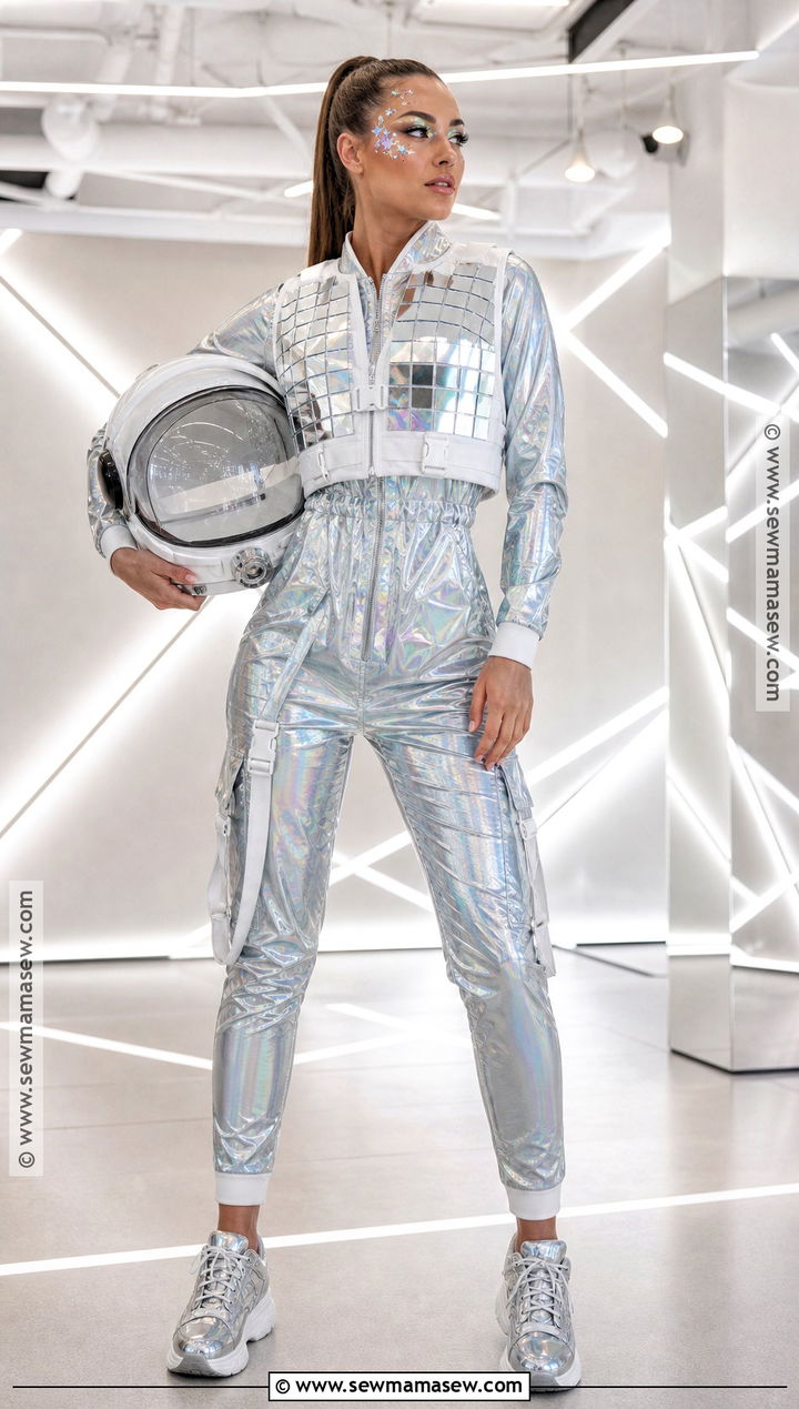Disco Astronaut Costume With Mirror Details - 30 Unique Costume Ideas for Women