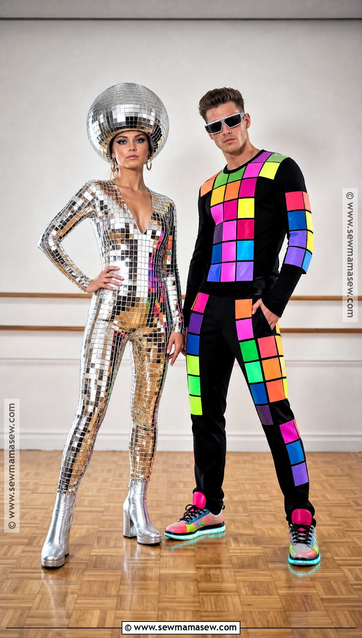 Disco Ball And Dance Floor Duo Costume - 40 duo halloween costumes unique