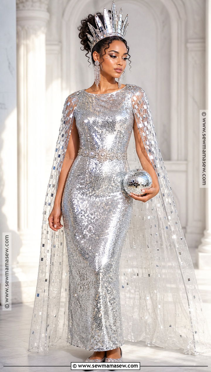 Disco Ball Queen Costume - 30 disco ball halloween costume ideas