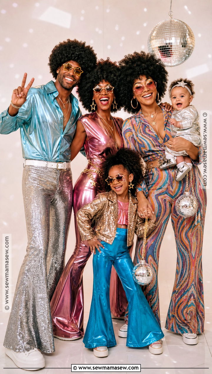Disco Family Costume - 50 family halloween costumes