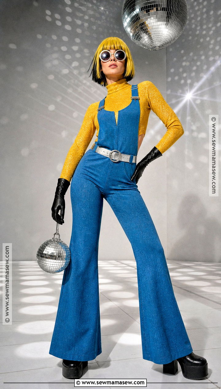 Disco Minion Costume With Flared Overalls - 30 minons outfit costume ideas