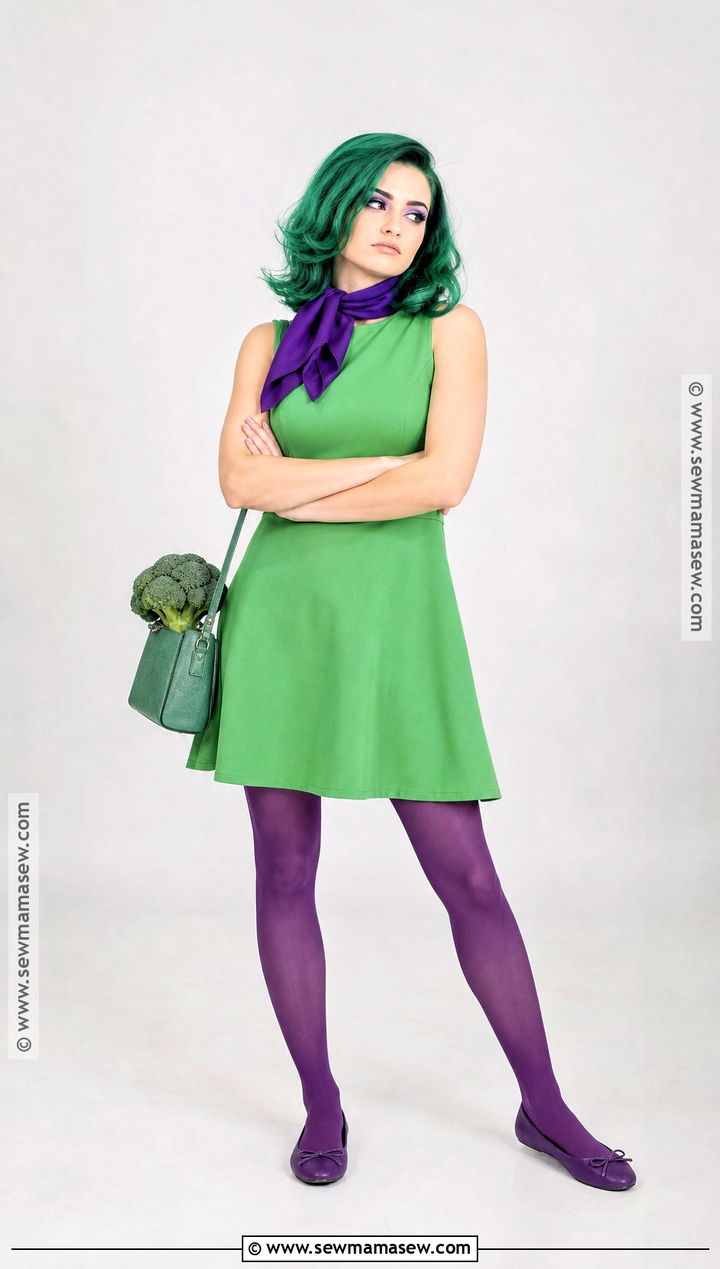 Disgust Cosplay With Green Dress - 35 inside out cosplay ideas
