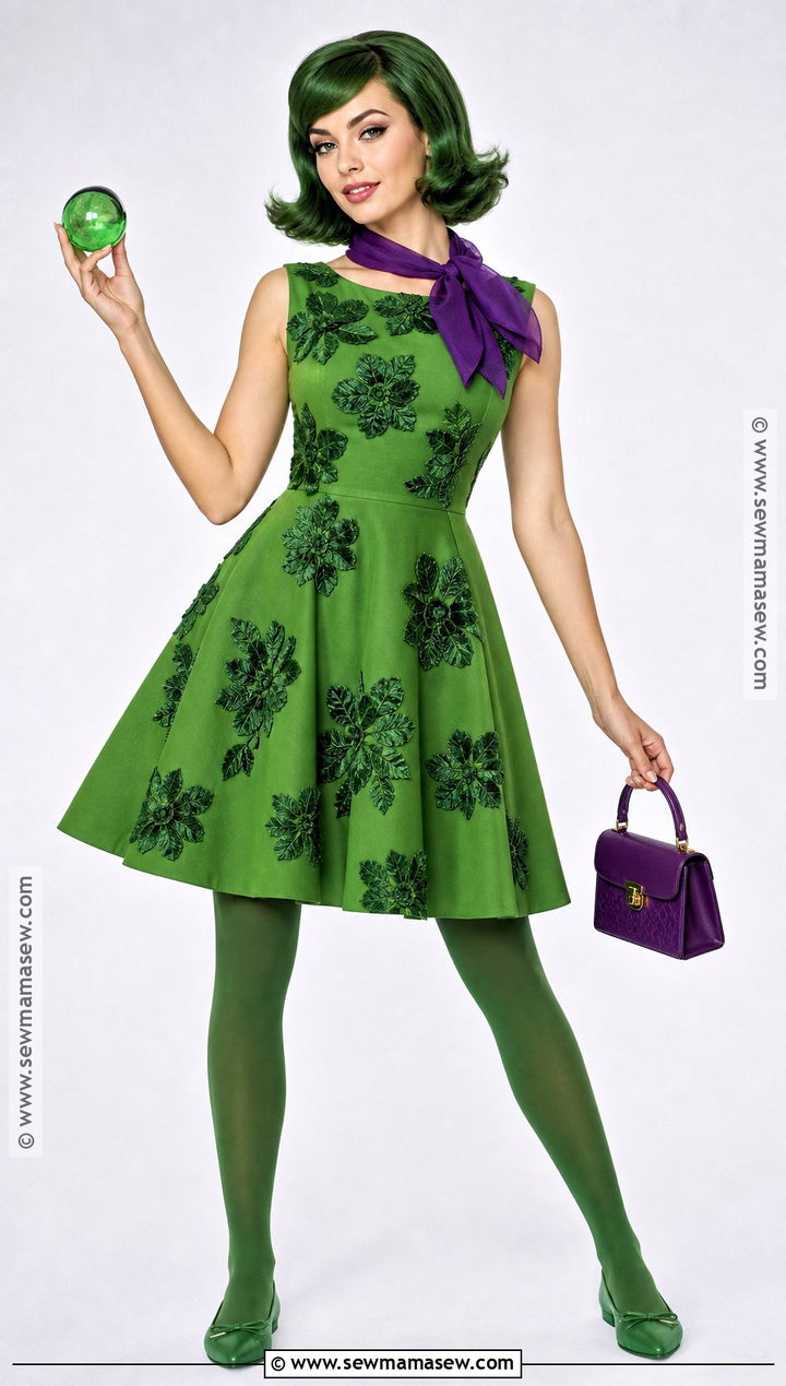 Disgust Halloween Costume With Green Dress - 40 inside out halloween costume ideas