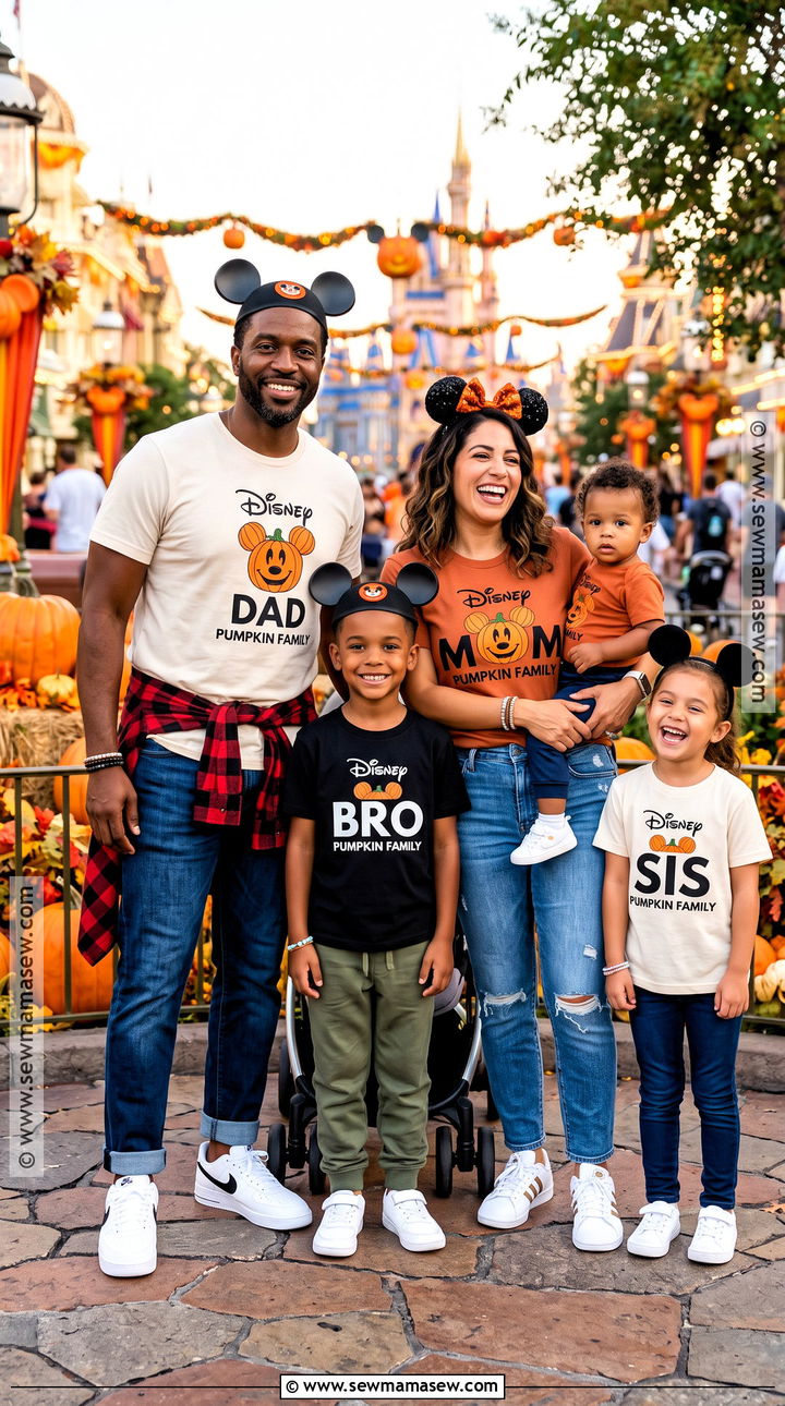Disney Mickey Pumpkin Family Shirt Outfit - 15 disney shirts for family october