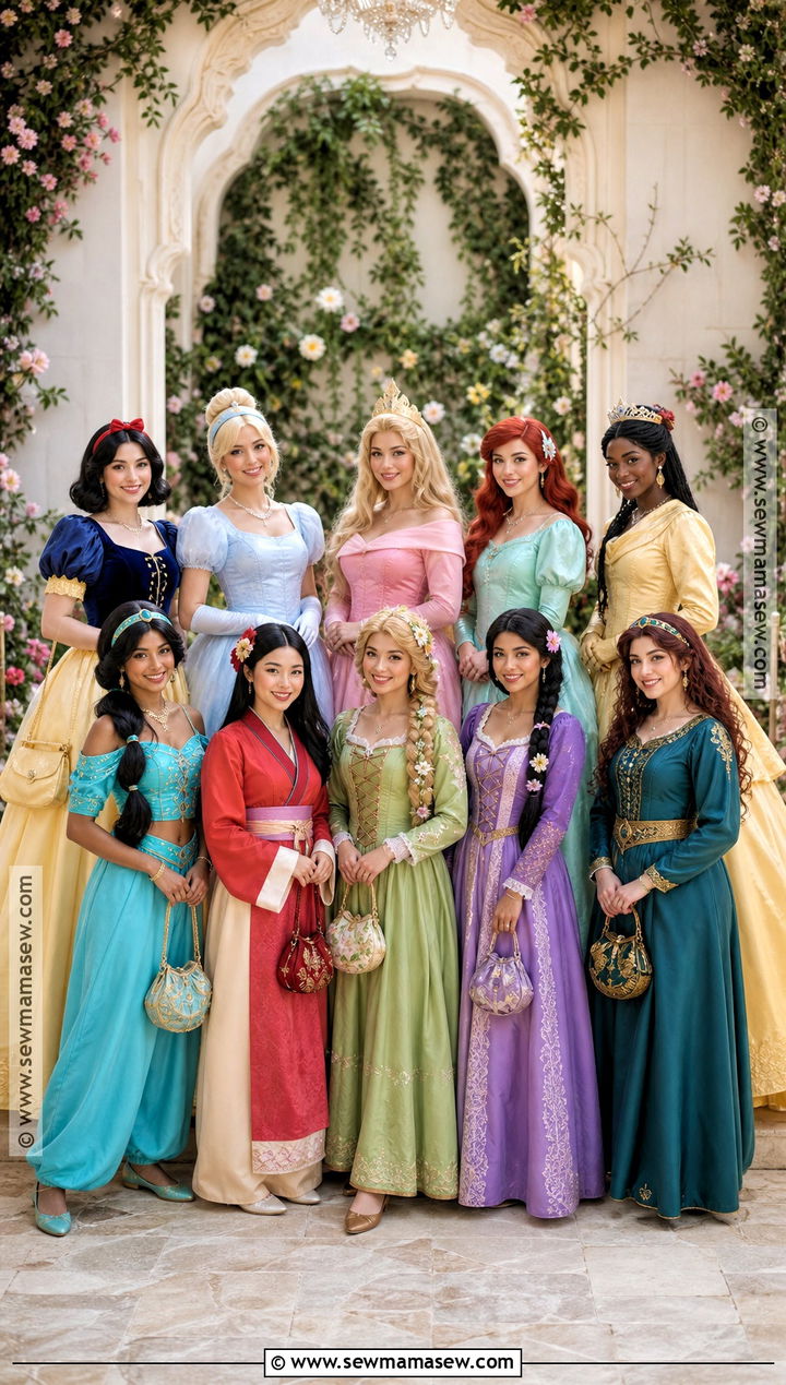 Disney Princess Group Halloween Costume - 30 group halloween costumes for 10 people