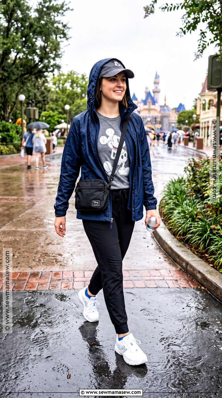 Disney Rain Jacket And Quick Dry Pants Outfit - 20 Disney November Outfits