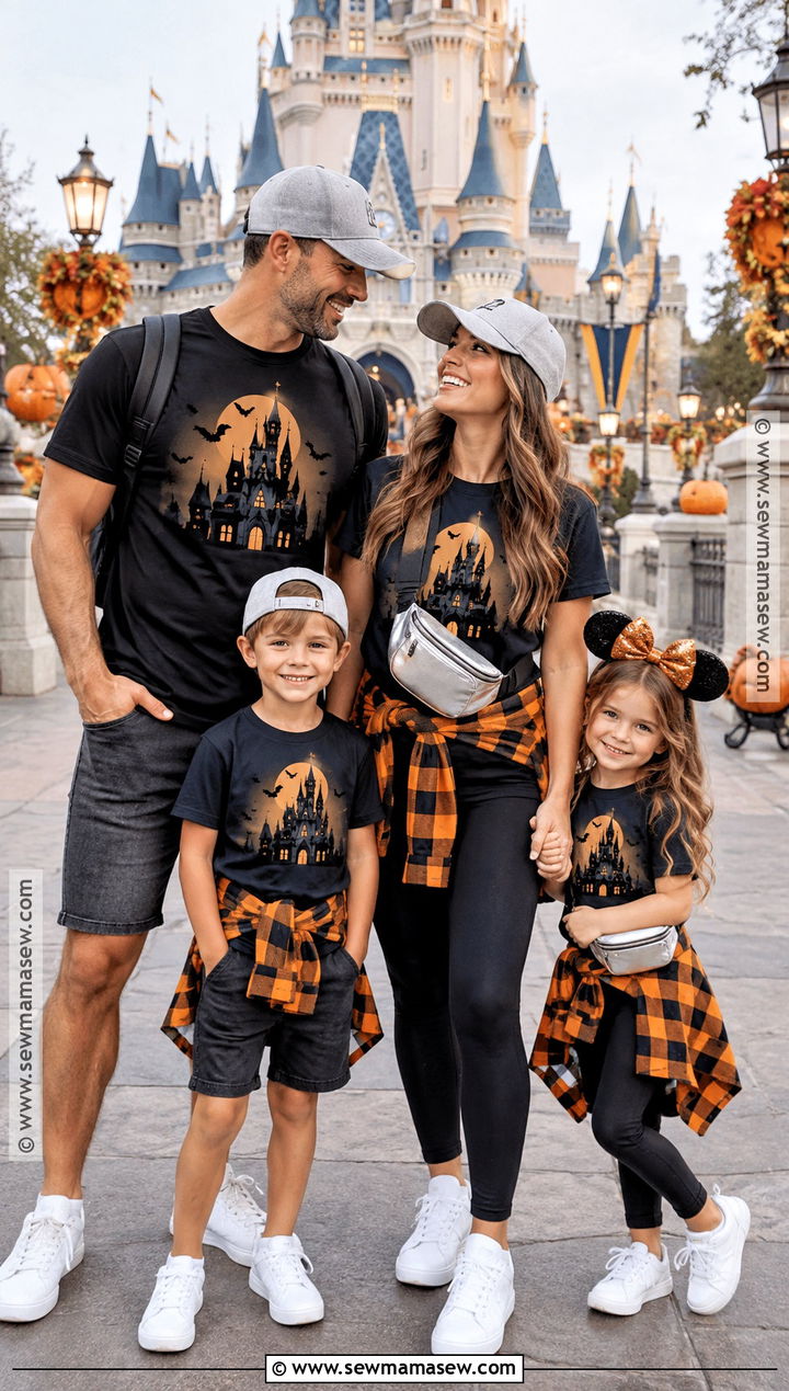 Disney Spooky Castle Family Shirt Outfit - 15 disney shirts for family october