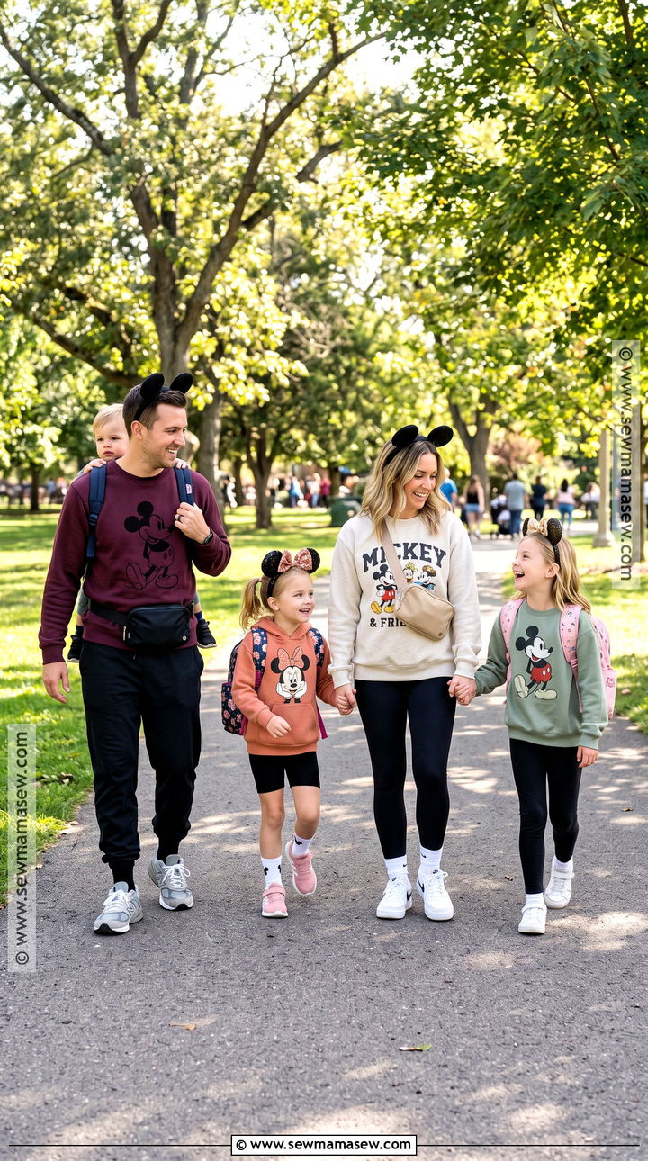 Disney Sweatshirt And Leggings Family Outfit - 15 disneyland family outfits fall