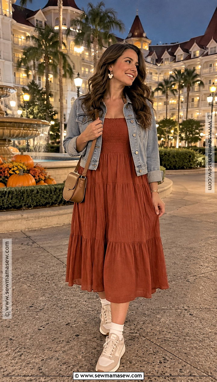 Disney World Fall Dress And Sneakers Outfit - 15 Disney World Outfits November