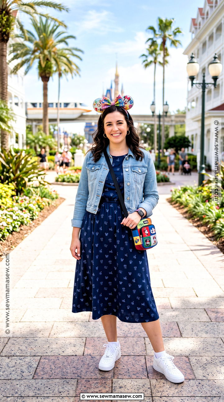 Disney World Midi Dress And Sneakers Outfit - 15 disneyworld outfit november ideas