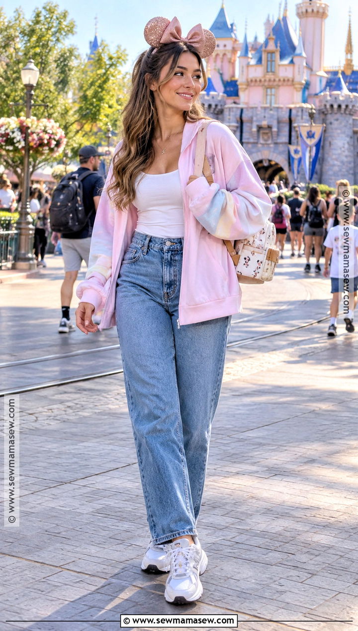 Disneyland Spirit Jersey And Straight Leg Jeans Outfit - 20 Disney November Outfits