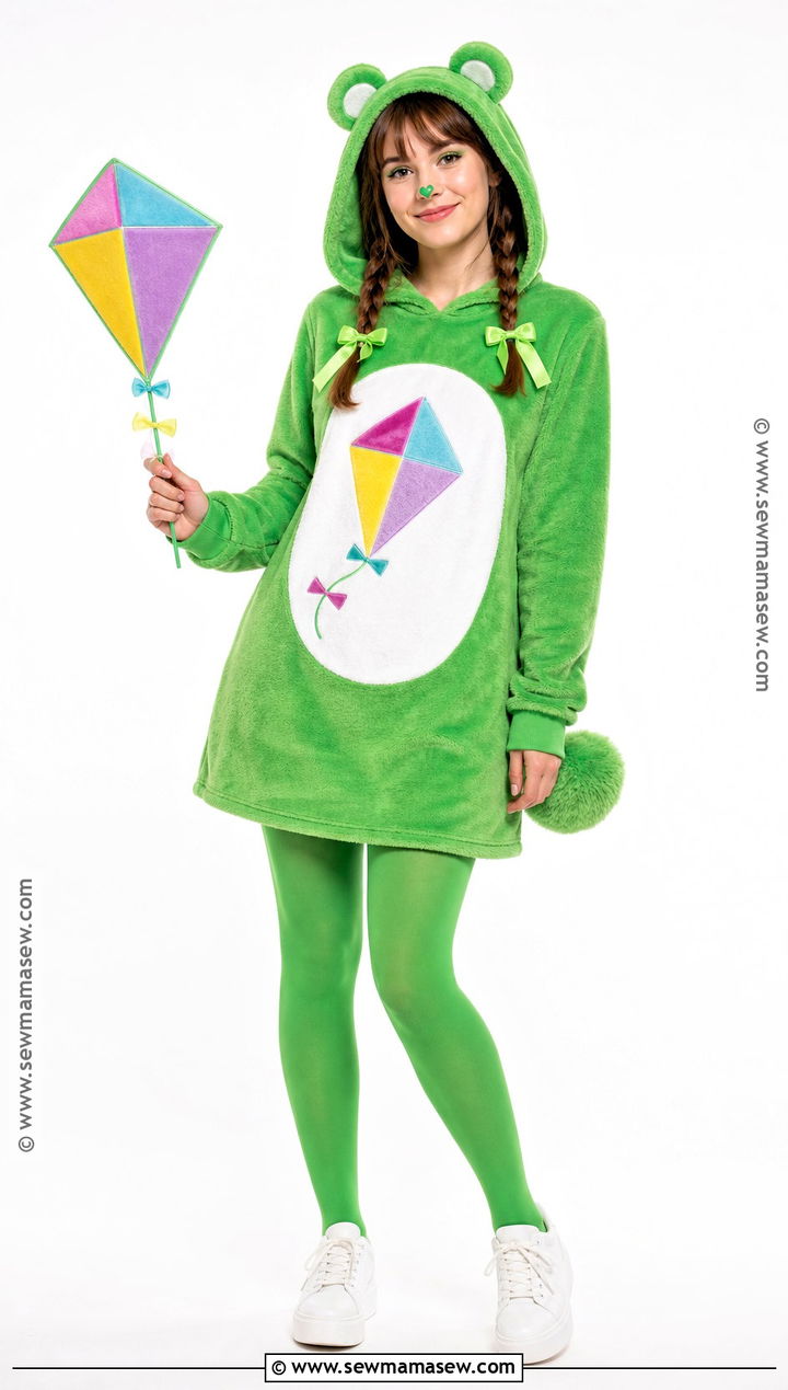 Do Your Best Bear Costume With Green Kite Outfit - 30 Carebear Costume Ideas for Women