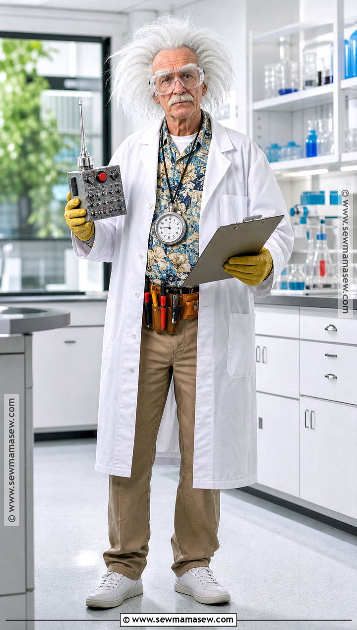 Doc Brown White Lab Coat Costume - 35 Movie Characters Costumes