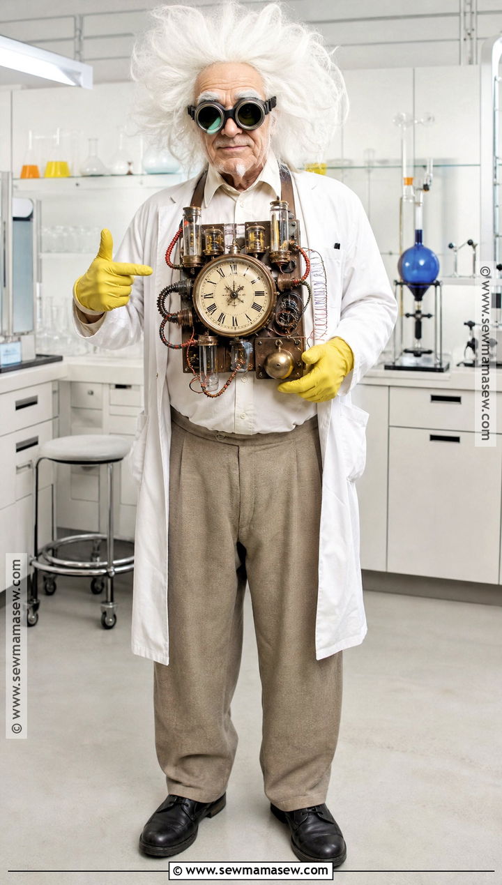 Doc Brown White Lab Coat Costume - 30 Hollywood Characters Costume Ideas