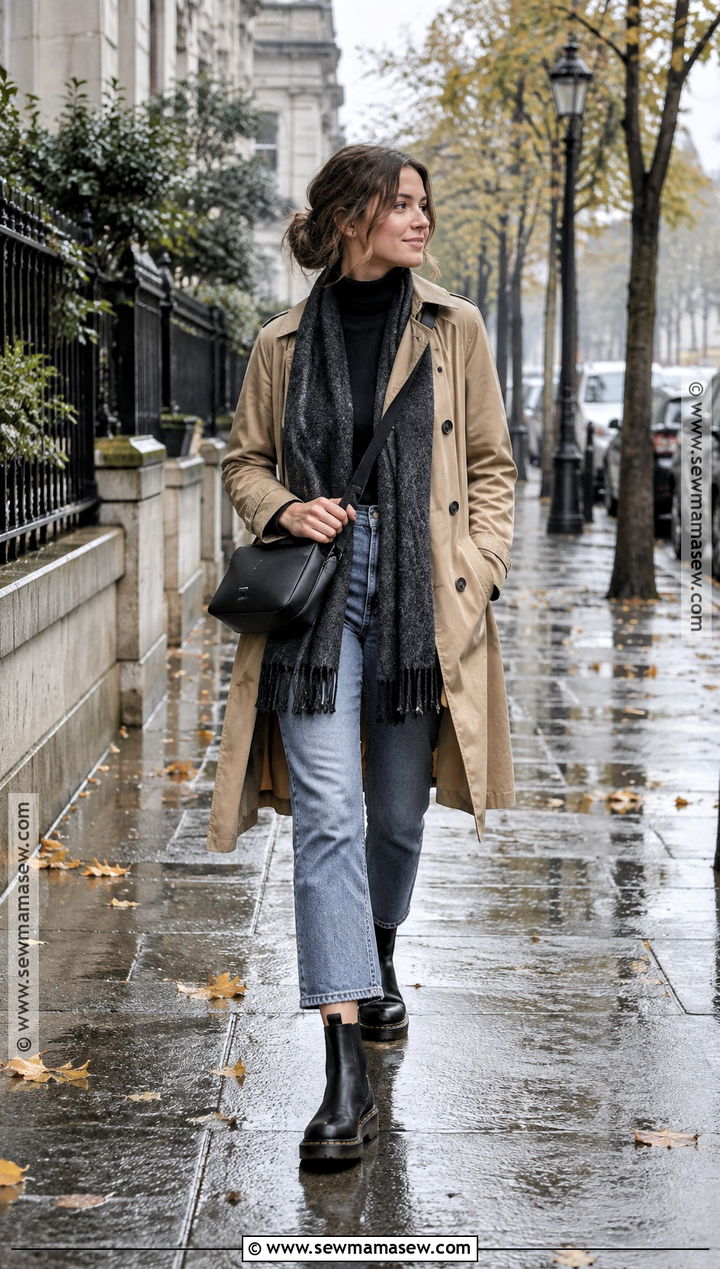 Doc Martens With A Trench Coat - 20 Fall Doc Martens Outfits
