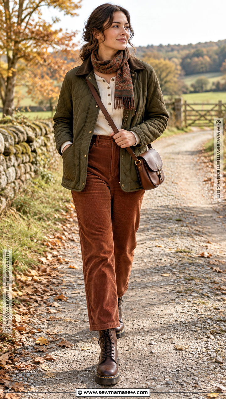 Doc Martens With Corduroy Pants And A Barn Jacket - 20 doc martin outfits fall