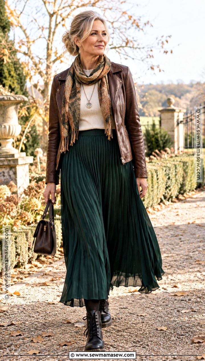 Doc Martens With Maxi Skirt And Knit - 20 doc martens fall outfit ideas