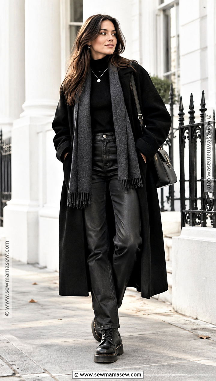 Doc Martens With Monochrome Black Outfit - 20 doc martens fall outfit ideas